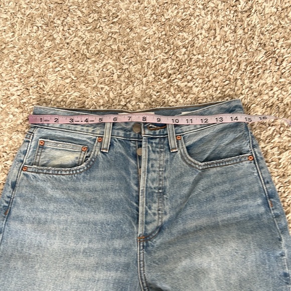 Never Worn Aritzia Denim Forum Joni High Rise Loose in Picture This Bleu Sz 26 - Picture 8 of 12